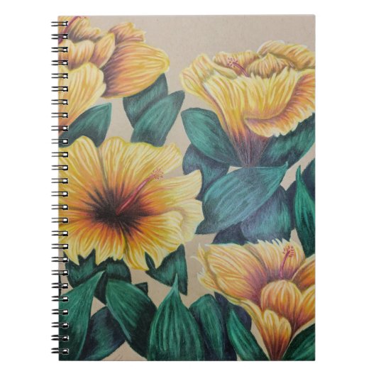 Carnet d'hibiscus jaune (Devant)