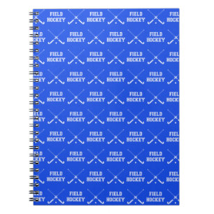 Carnet d'hockey de champ de bleu royal