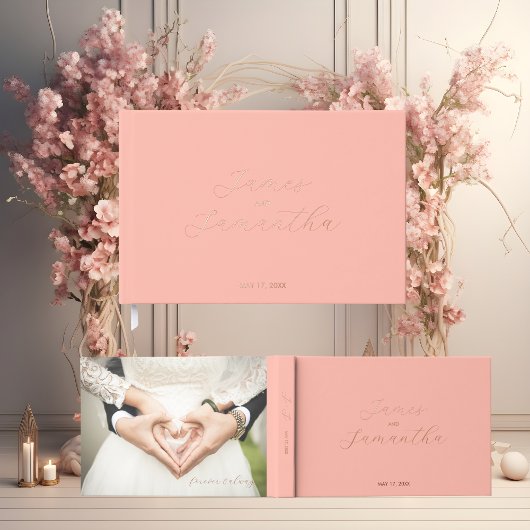 Carnet d'huile d'invité mariage | Corail clair