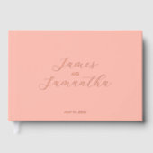 Carnet d'huile d'invité mariage | Corail clair (Recto)