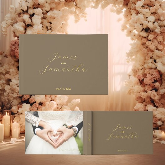 Carnet d'huile d'invité mariage | Neutre foncé