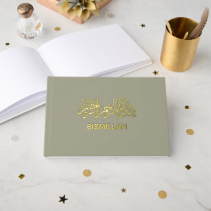 Carnet d'huile d'or de luxe Bismillah personnalisé