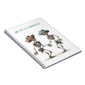 Carnet Dia de los Muertos dansant squelettes personnalisa (Côté Droit)