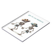 Carnet Dia de los Muertos dansant squelettes personnalisa (Côté gauche)