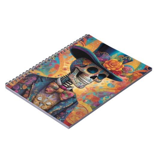 Carnet Dia de los Muertos Dapper Skeleton (Côté gauche)