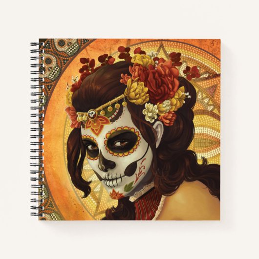 Carnet Dia De Los Muertos Throw Pillow (Devant)