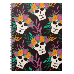Carnet Dia de Los Muertos, traditionnelle Halloween mexic
