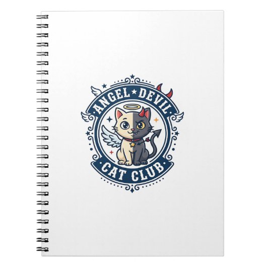 Carnet Diable Ange Chat Chat Maman Idée Cadeau - Diable A (Devant)