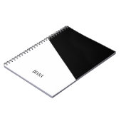 Carnet Diagonale abstraite en noir et blanc personnalisab (Côté gauche)