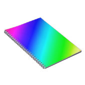 Carnet Diagonale arc-en-ciel bleu à vert (Côté Droit)
