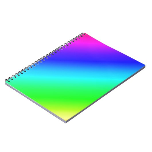 Carnet Diagonale arc-en-ciel bleu à vert (Côté gauche)