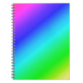 Carnet Diagonale arc-en-ciel bleu à vert (Devant)