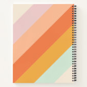 Carnet Diagonale colorée Retro Pastel Personnalisé (Dos)