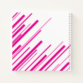 Carnet Diagonales en Magenta et Blanc (Dos)