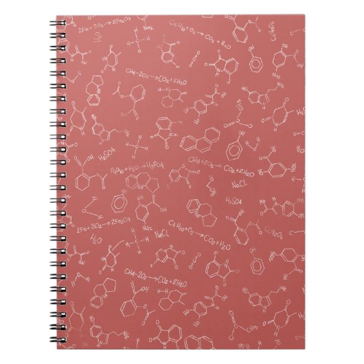 Carnet Diagramme de chimie conception rose pâle (Devant)