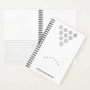 Carnet Diagramme de référence de la voie de Bowling noir 