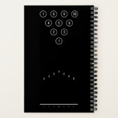 Carnet Diagramme de référence de la voie de Bowling noir  (Verso)