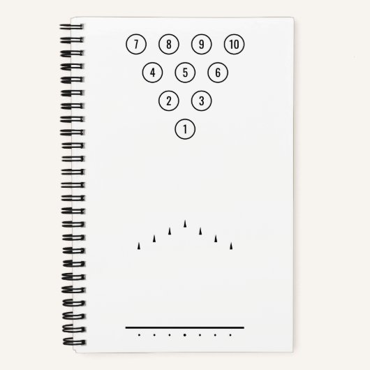 Carnet Diagramme de référence de la voie de Bowling noir  (Recto)