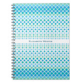 Carnet Diamant Abstrait bleu vert moderne (Devant)