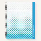 Carnet Diamant Abstrait bleu vert moderne (Devant)
