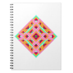 Carnet Diamant de surface composée rose, rouge, orange et
