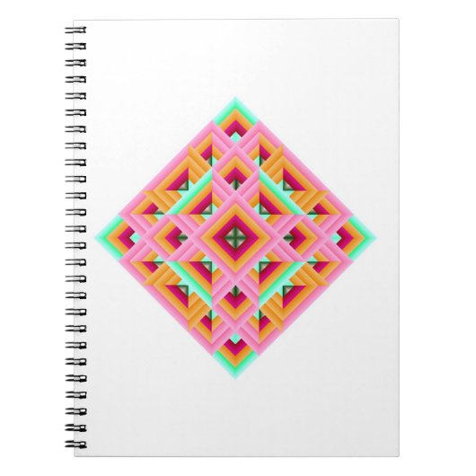 Carnet Diamant de surface composée rose, rouge, orange et (Devant)