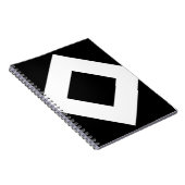 Carnet Diamant noir, Bordure en blanc gras (Côté Droit)