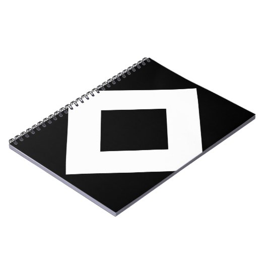 Carnet Diamant noir, Bordure en blanc gras (Côté gauche)