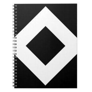 Carnet Diamant noir, Bordure en blanc gras