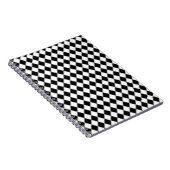 Carnet Diamant Noir et Blanc Motif Argyle (Côté Droit)