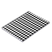 Carnet Diamant Noir et Blanc Motif Argyle (Côté gauche)