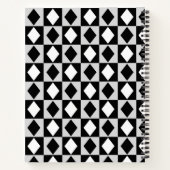 Carnet Diamant Rhombus blanc noir (Dos)