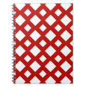 Carnet Diamants blancs sur rouge (Devant)