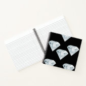 Carnet Diamants brillants argentés sur noir (Intérieur)