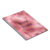 Carnet Diamants d'or en verre rose (Côté Droit)