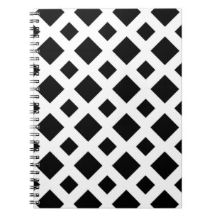 Carnet Diamants noirs en blanc