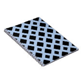 Carnet Diamants noirs sur Bleu clair (Côté Droit)