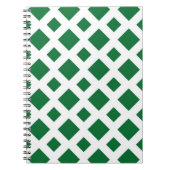 Carnet Diamants verts sur blanc (Devant)