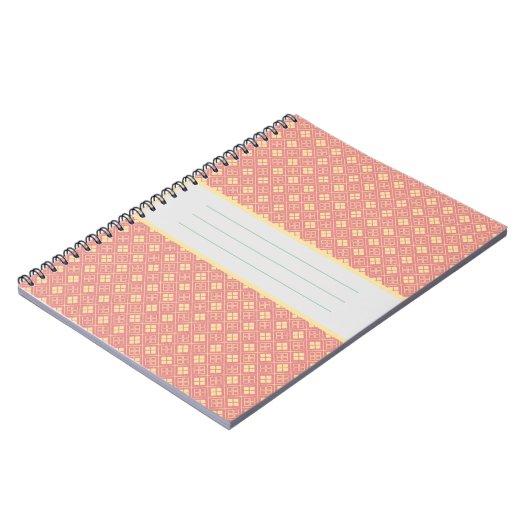 Carnet Diamond Pattern Rosé (Côté gauche)
