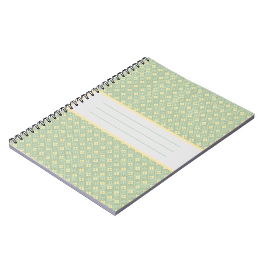 Carnet Diamond Pattern Teal (Côté gauche)