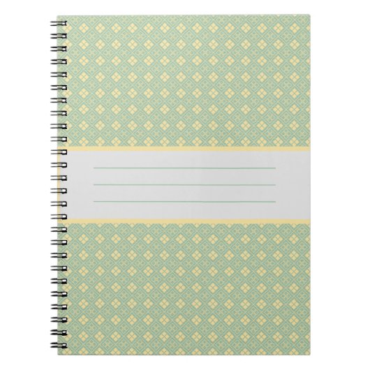 Carnet Diamond Pattern Teal (Devant)