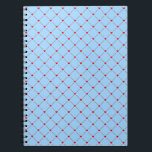 Carnet Diamond Shaped Red Heart & Line Art<br><div class="desc">This design feestbright red hearts almost connected by diagonal red making a diamond shape, or a square rotated 45 degrees. A simple pattern and theme that doesn't scream romance from the highest mountain, perfectly acceptable as a gift to friends and family as well as in the workplace. Feel free to...</div>
