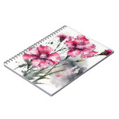 Carnet Dianthus - Fleurs aquarelles (Côté gauche)