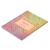 Carnet Diary mermaid scales pink glitter college ruled (Côté gauche)