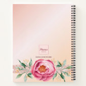 Carnet Diary monogramme rose or rose parties scintillant  (Dos)