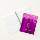Carnet Diary violet parties scintillant rose girly modern (Intérieur)