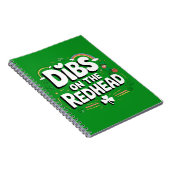Carnet Dibs On The Redhead Funny St Patrick's Day (Côté Droit)