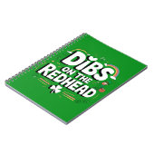 Carnet Dibs On The Redhead Funny St Patrick's Day (Côté gauche)