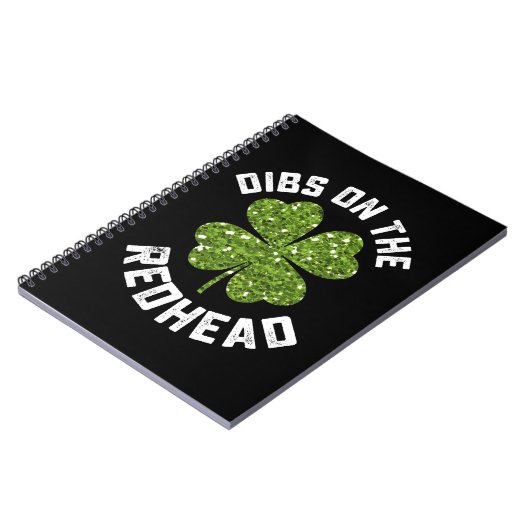Carnet Dibs On The Redhead St Patrick's Day Shamrock (Côté gauche)