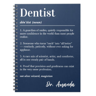 Carnet Dictionnaire personnalisé de dentiste Définition N